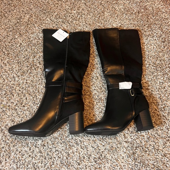 Liz Claiborne Wide Calf Knee High Boots‎ Memory Foam Wide Width 6.5WD - Picture 1 of 5